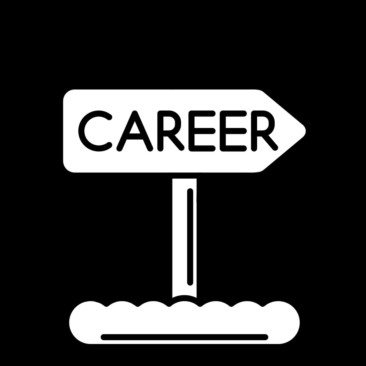 Wegweiser mit Absolventenhut und 'CAREER' Schriftzug, der die Karriererichtung für Schüler symbolisiert - passend zum Karriere-Hub für Schüler Blog-Beitrag