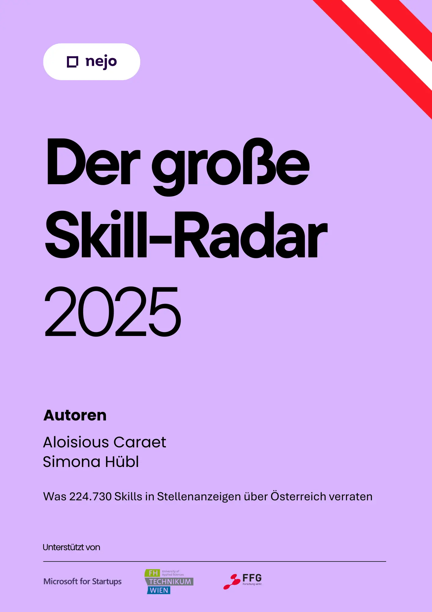 Der große Skill Report 2025 – Österreich – Cover Illustration mit Österreich Fahne