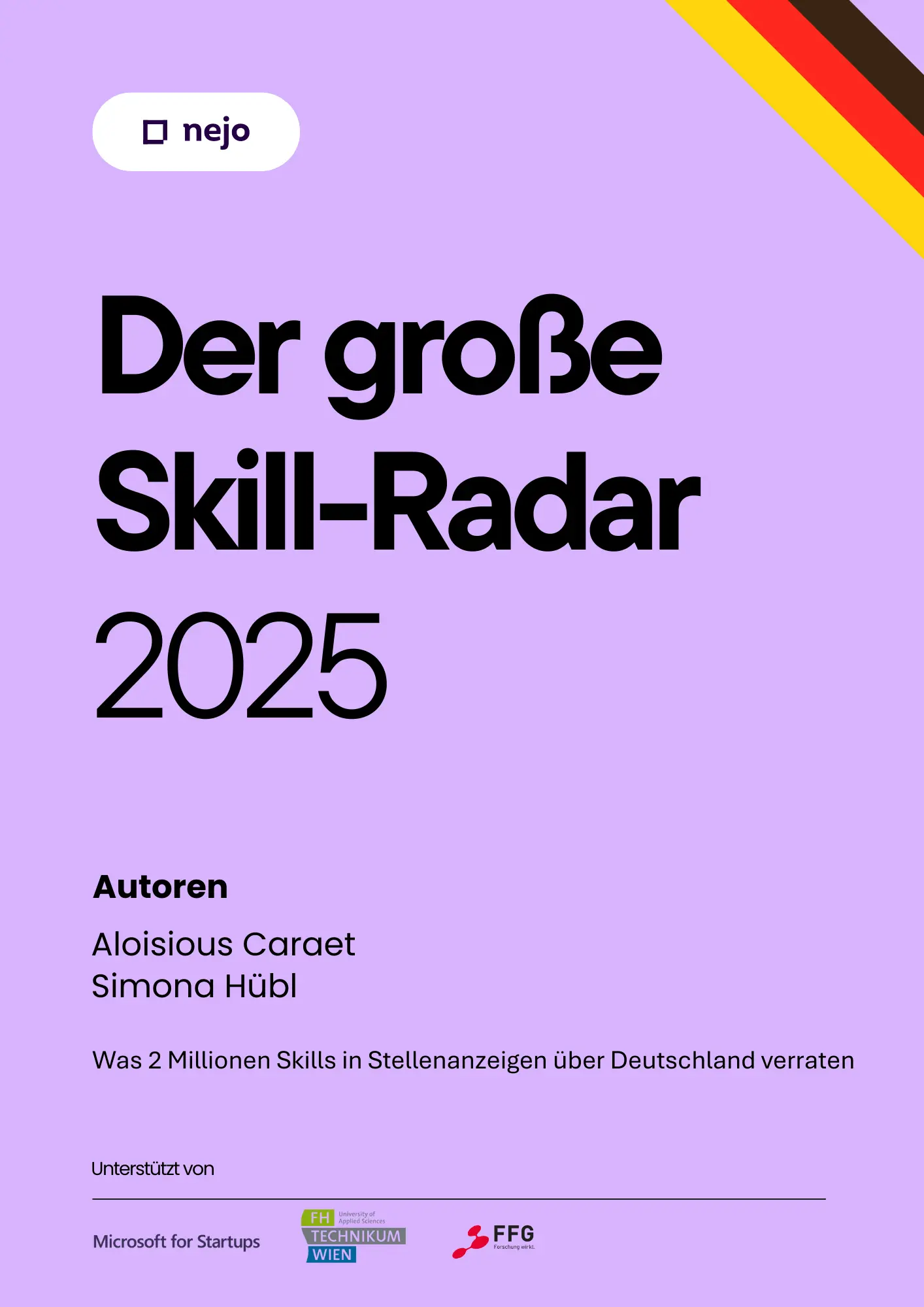 Der große Skill Report 2025 – Deutschland – Cover Illustration mit Deutschland Fahne
