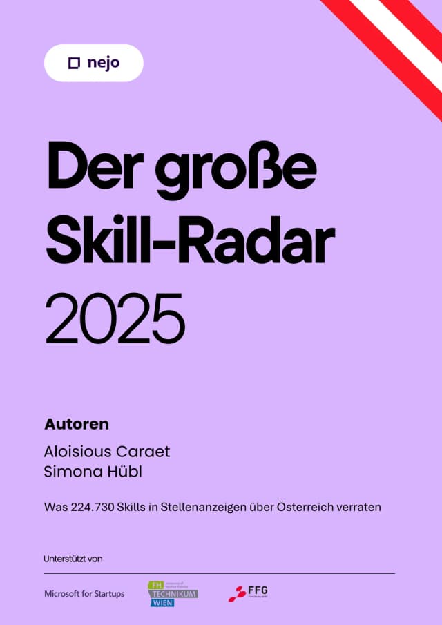 Der große Skill Report 2025 – Österreich – Cover Illustration mit Österreich Fahne