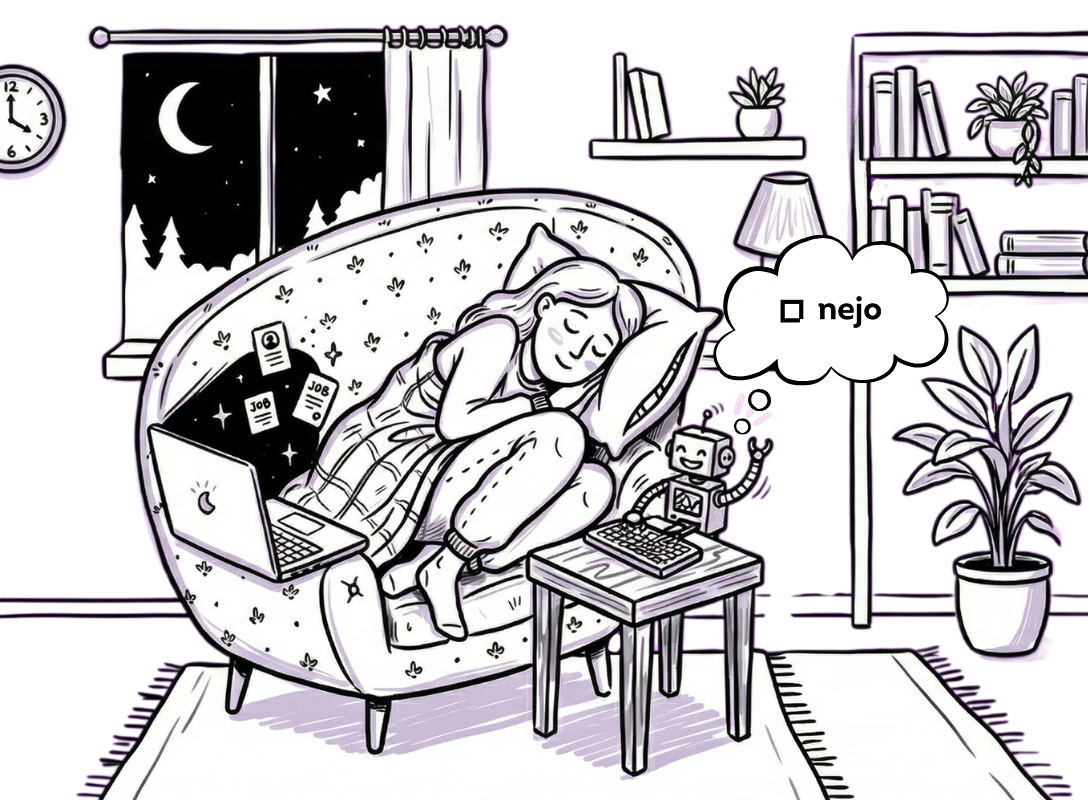 Nejo KI-Agent durchsucht das Internet rund um die Uhr nach aktuellen Stellenangeboten